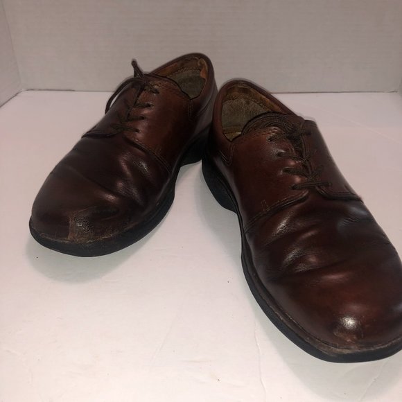 Ecco Comfort Men's Brown Lace-up Work Shoes Size EUR 39 US 6.5 - Picture 1 of 11